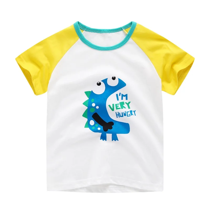 Новинка Хлопковая детская футболка Детские летние футболки с короткими рукавами