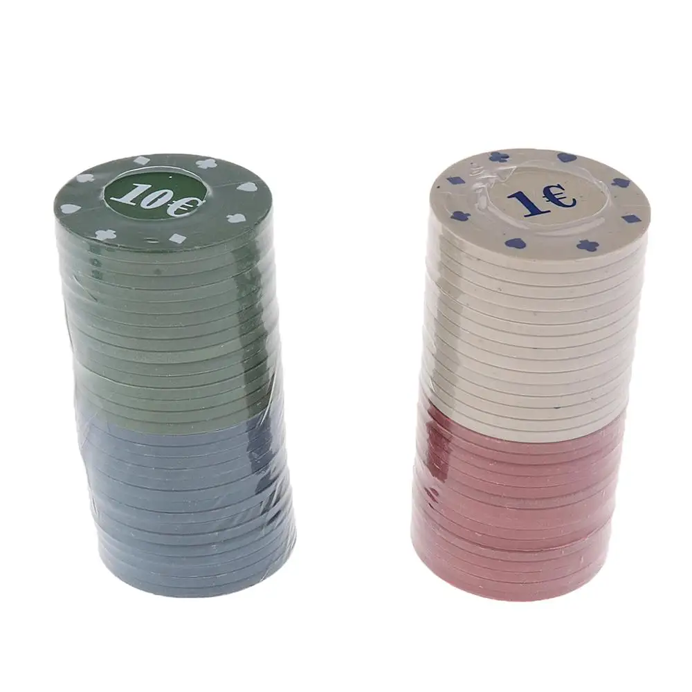 Профессиональный покерный чип MagiDeal 100 шт. набор с 4 номиналами для Техасского