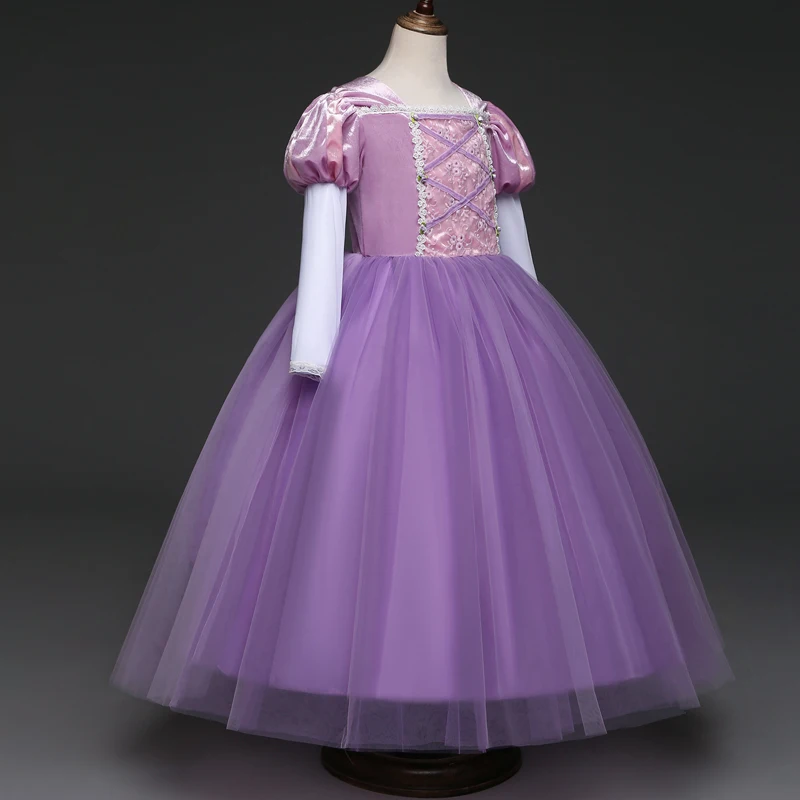Нарядное платье принцессы вечерние ное с рисунком для девочек Платье Детское