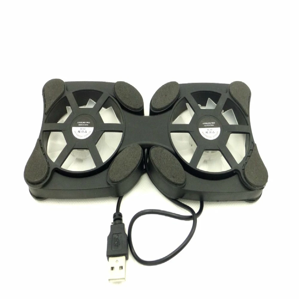 2 порта вентилятора USB мини Ocus охлаждающая подставка для ноутбука Складная черный
