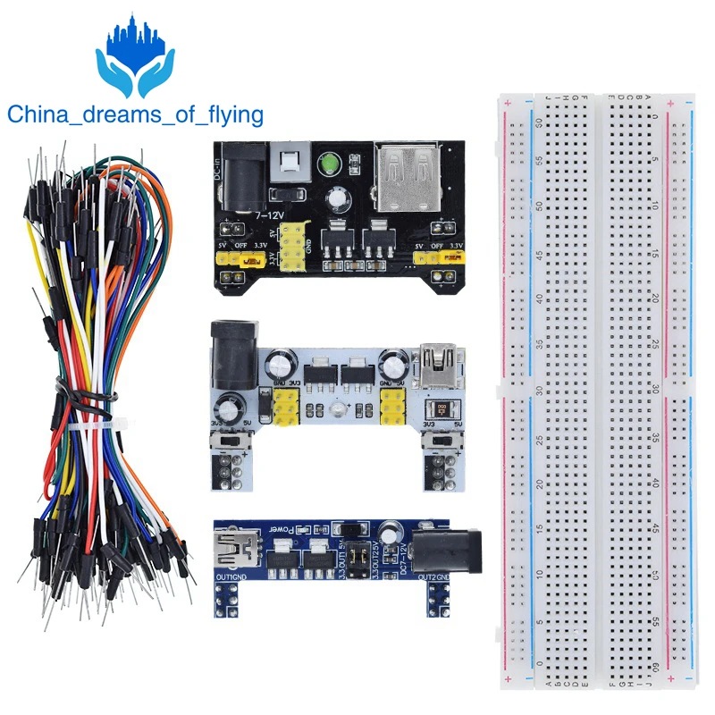 Макетная плата MB102 3 В/5 В модуль питания + MB-102 830 точек прототип хлебопечка для