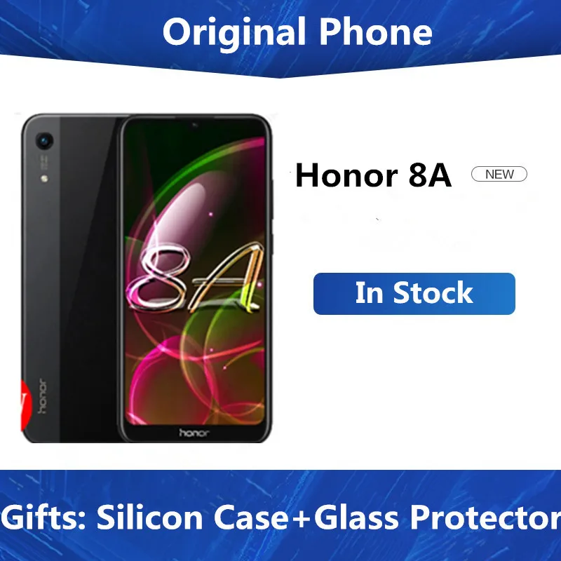Сотовый телефон Honor 8A 4G 6 09 дюйма MTK6765 Android 9 0 камера 8 Мп + 13 МП 3020 мАч разблокировка