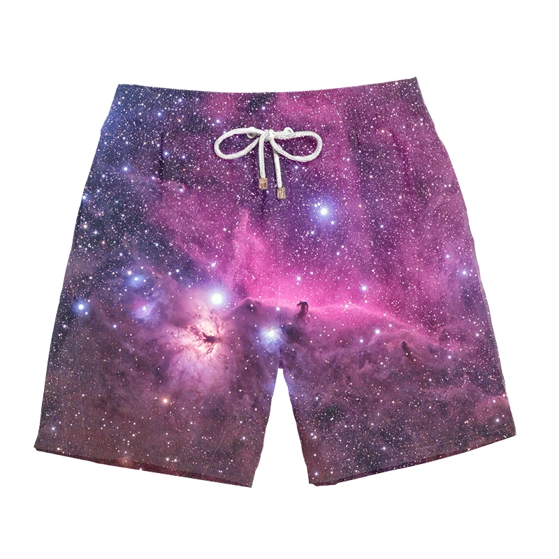 Harajuku мужские шорты штаны из сетчатого материала уличные 3XL Вселенная звезд 3d