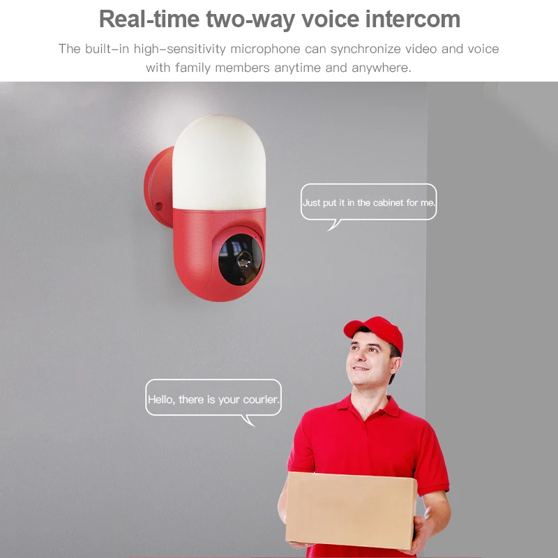 

1080P HD IP Camera Wifi Waterproof IP66 Remote Monitoring 360 Degree Rotation Motion Detection Wall Lamp CCTV Camara Yoosee