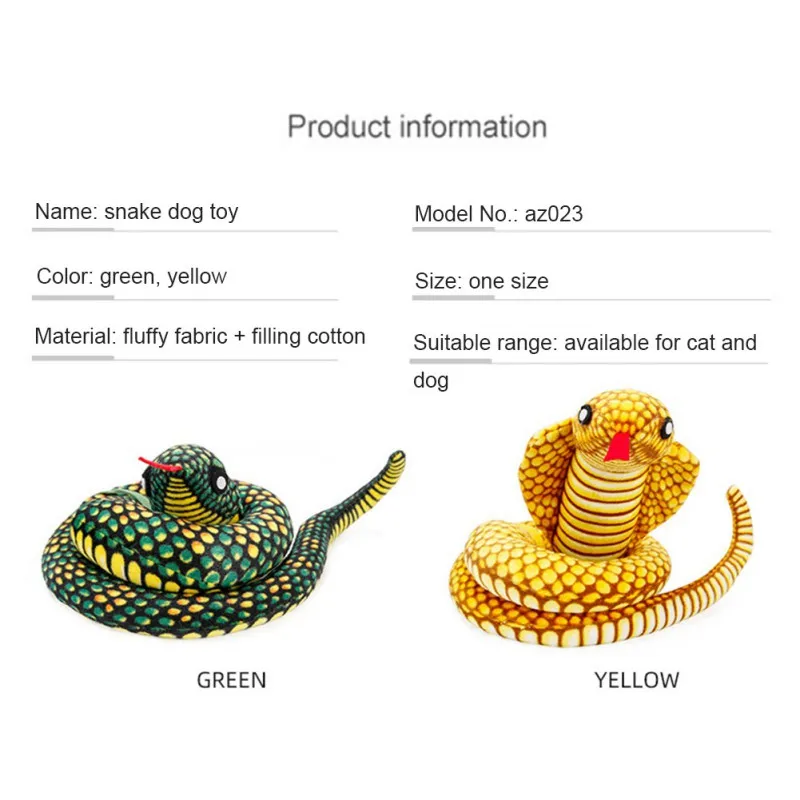 Плюшевая игрушка для собак вокал змея ошейник украшение имитация змеи пищащая