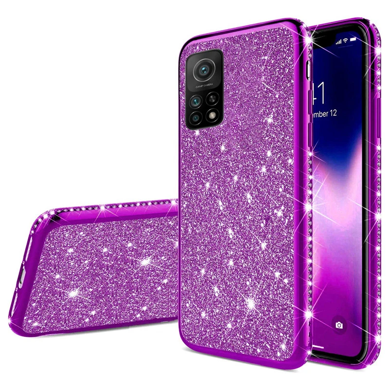 

Glitter TPU Case For Xiaomi Mi 8 9 10 Lite 10T 9T Redmi Note 10 8 9 8T 9S Poco X2 X3 NFC F2 Pro Shiny Bling Diamond Cover Shell