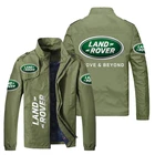 Новинка 2021, модные мужские куртки, Женская ветровка, Land Rover, с принтом логотипа автомобиля, приталенная Повседневная куртка-бомбер, куртка-гонщик, мужская одежда