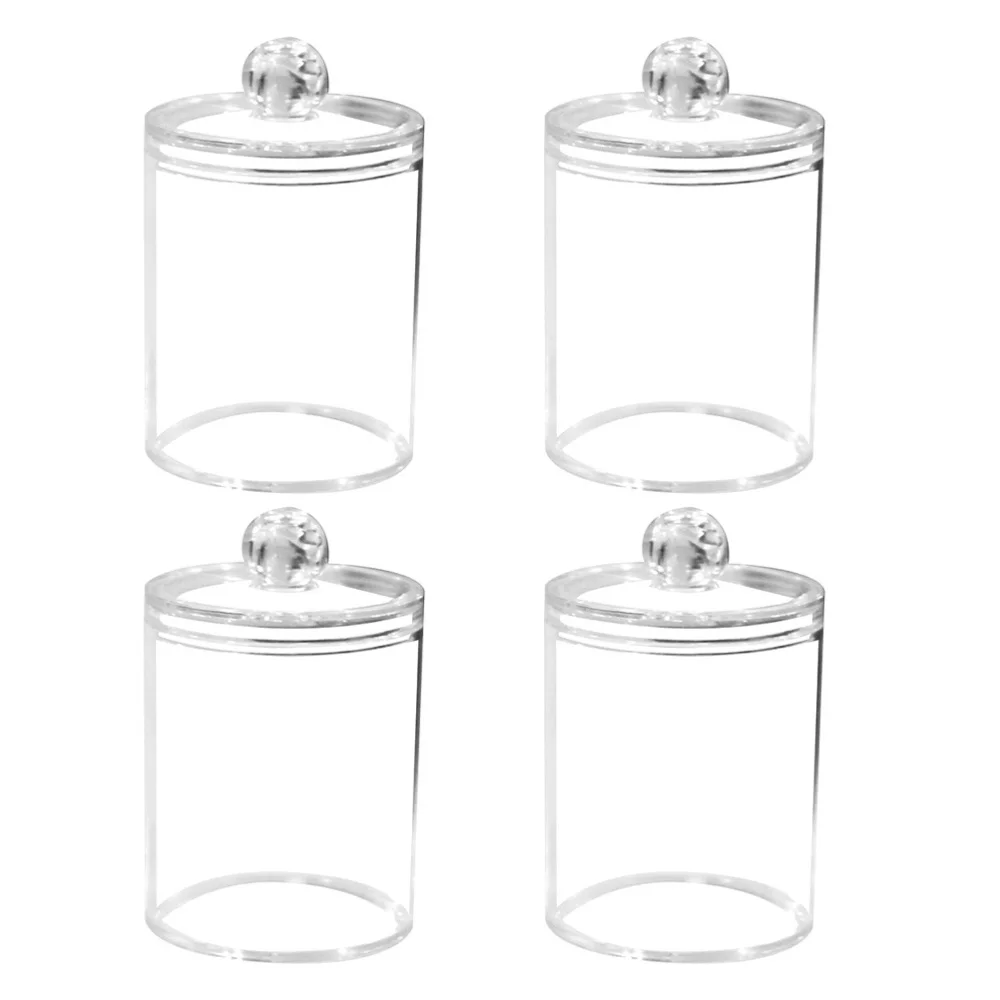 

4pcs Practical Storage Boxes Cosmetic Brushes Containers Bathroom Accessories