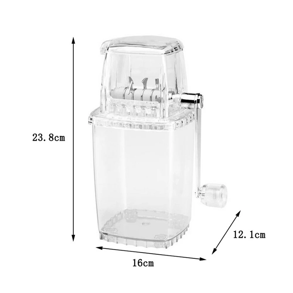 

Handmade Plastic Manual Ice Crusher Mini Ice Shaver Chopper Snow Cone Smoothie Maker Ice Block Breaking Slush Machine