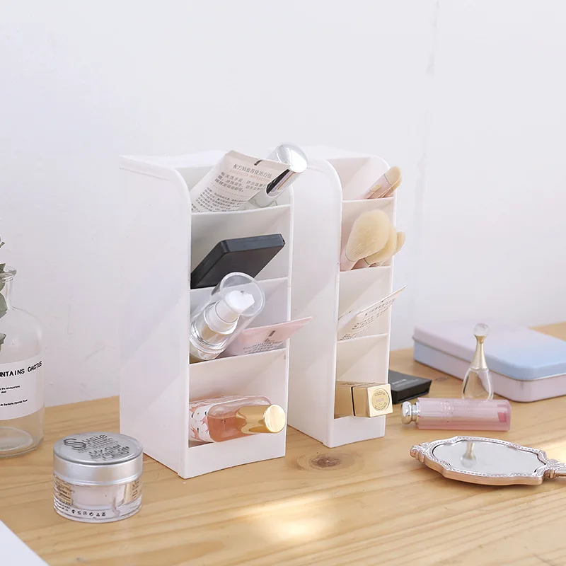 

Inclined pen holder office female desktop storage box desk stationery barrel rack cosmetic brush holder