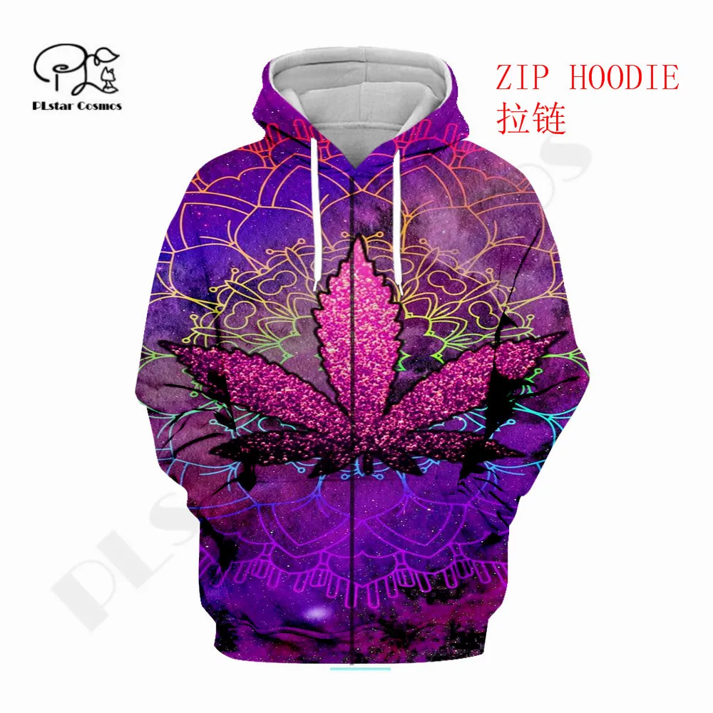 

PLstar Cosmos Newest Psychedelic Hippie Weed Hoodies 3D printed Premium Unique Harajuku Streetwear Unisex Hoodie/SweatshirtZip 2