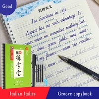 crash practice pad italian italic english copybook flower style calligraphy copybook english copy groove children practice book