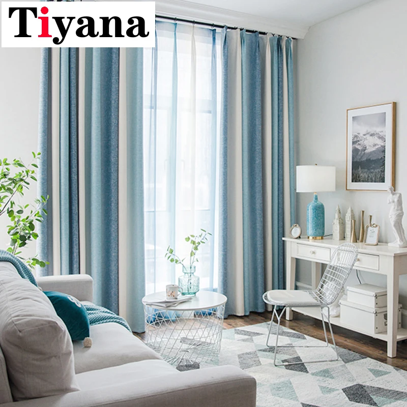 Современные скандинавские простые льняные занавески для гостиной на заказ