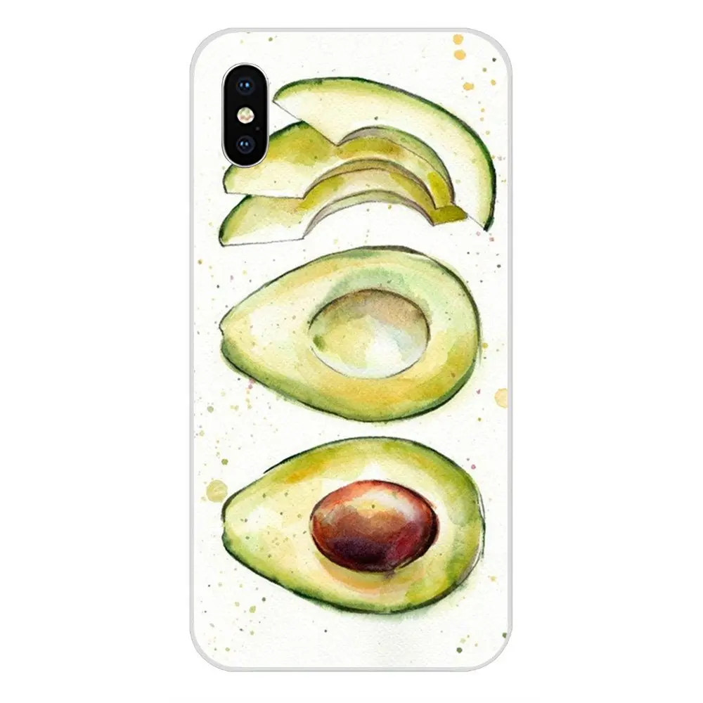 Авокадо еда Diy красочный мягкий ТПУ сотовый Чехол для Samsung Galaxy Note 5 8 9 S3 S4 S5 S6 S7 S8 S9 S10