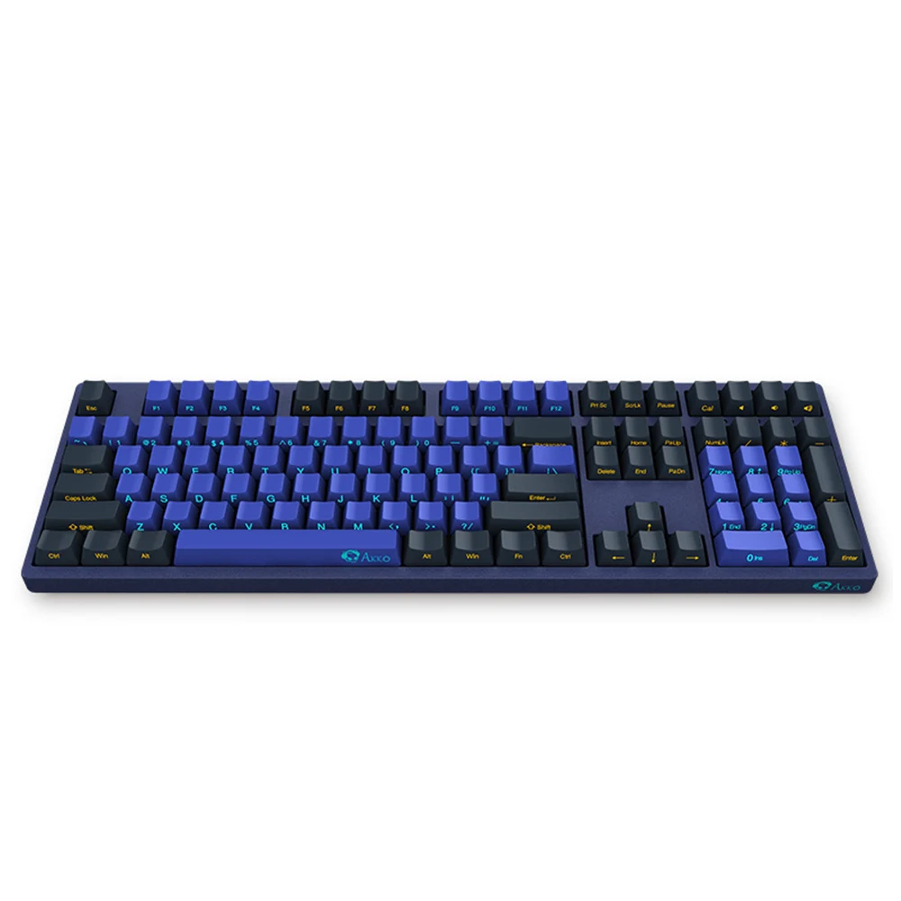 Blueberry Blue Оригинальная AKKO 3108 SP Horizon механическая клавиатура игровая с боковой надписью Cherry MX Switch 85% PBT 108 клавишами USB Проводная компьютерная игровая клавиатура - Цвет: Blueberry Blue
