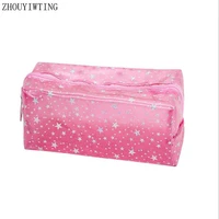 pvc transparent frosted cosmetic bag for women large capacity waterproof toiletry organizer makeup pouch female storage wash bag