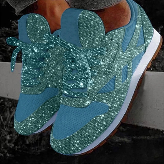 Весенние кроссовки с блестками 2020 женская повседневная обувь из