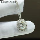 Ожерелье Luomansi VVS1 женское под золото 18 К с муассанитом 2 + 2,5 карата