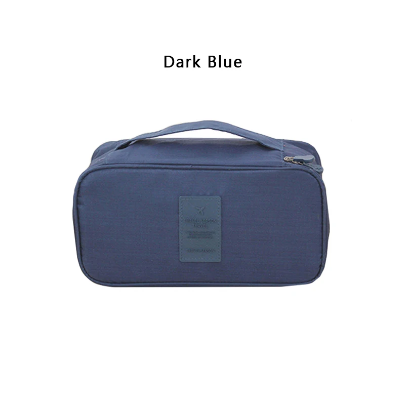 Navy blue Новая мода большая емкость дорожные косметички Портативный бюстгальтер нижнее белье Органайзер для хранения в багаже Ткань Оксфорд сумки для хранения - Цвет: Navy blue