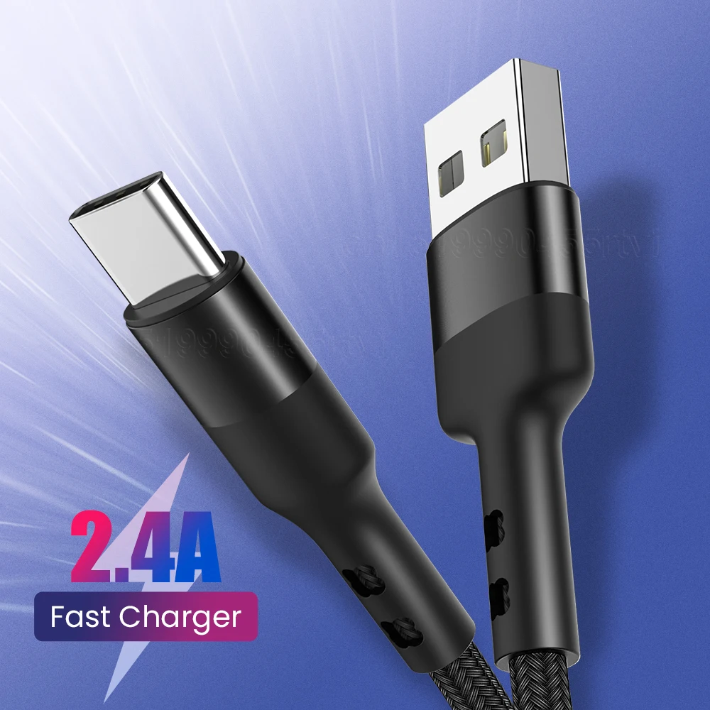 

3A USB Type C Cable For Samsung Huawei Mate 40 Pro Fast Charging USB C Charger Cable Data Cord for Xiaomi Pro 1M/2M