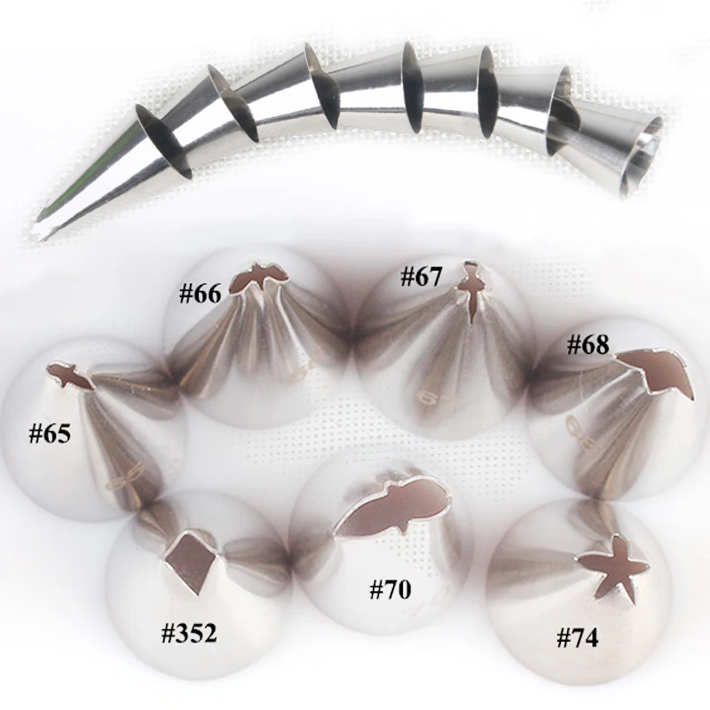 7 шт./компл. глазури трубопроводов сопла лист Нержавеющая сталь Кондитерские