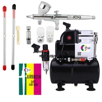 ophir 3 tips pro gravity dual action airbrush kit with cooling fan air tank airbrush compressor for hobby paint model ac116070