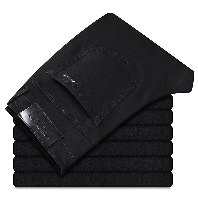 

Luren 2021 Classic Style Men's Black Slim Jeans Business Fashion Stretch Denim Skinny Jean Trousers Male Brand Pants