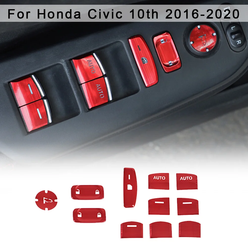 

Trim Decoration Trim Window 11pcs/Set Cover Door Lid Lift Red Practical