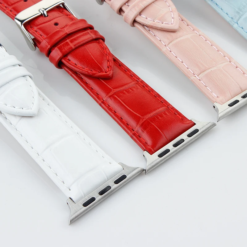 Наручных часов iWatch ремешок 44 мм кожаный браслет ремень для наручных Apple Watch 38 40 42