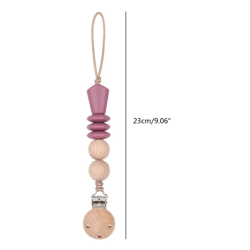 

Handmade Silicone Pacifier Chains Safe Teething Chain Baby Teether Eco-friendly Pacifier Clips Holder Chain