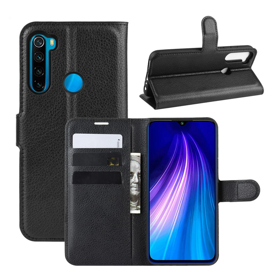 Чехол-бумажник для Xiaomi Redmi Note 8t кожаный флип-чехол телефона высококачественный