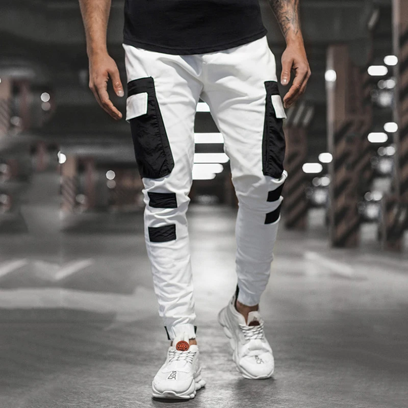 

New Mens Joggers Casual Pants Fitness Men Sportswear Tracksuit Bottoms Skinny Sweatpants Trousers Black Gyms Jogger Track Pants