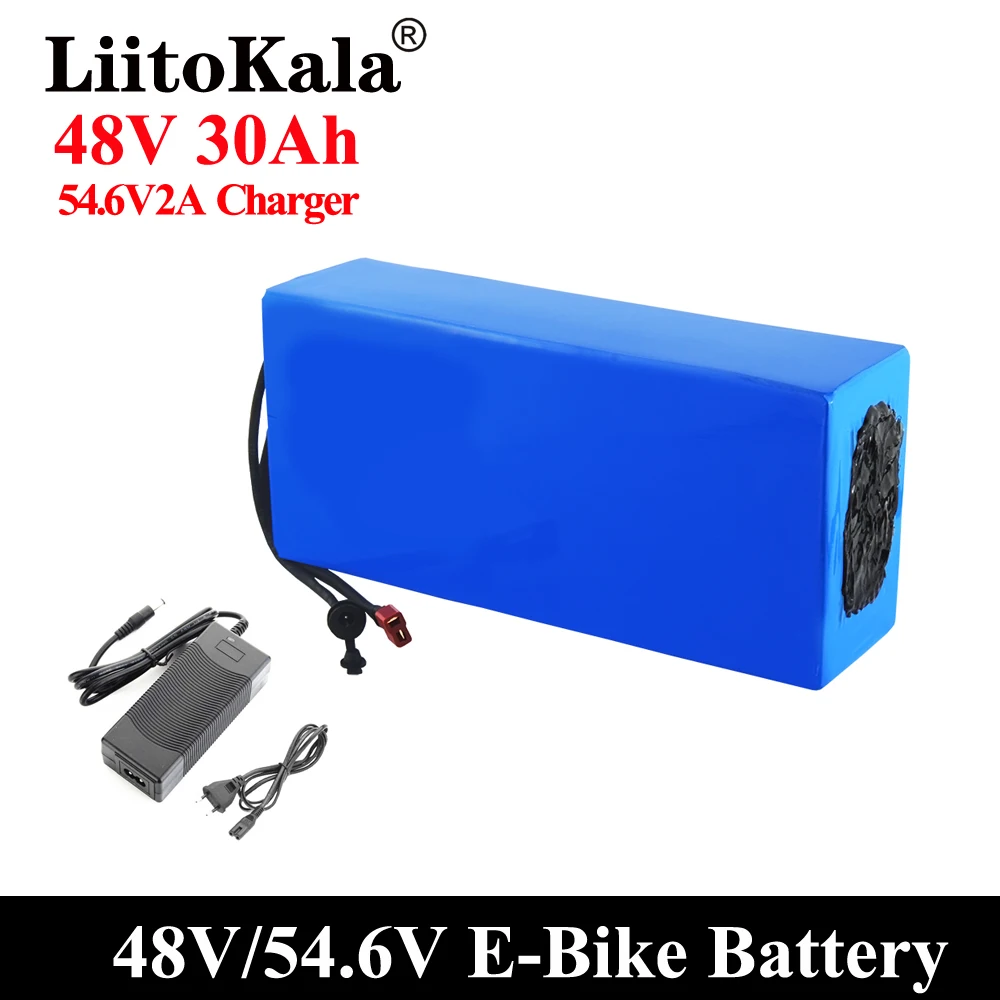Литиевый аккумулятор LiitoKala 18650 48 В 20 А/ч 30 15 а/ч 12 25 1000 Вт батарея для электрического