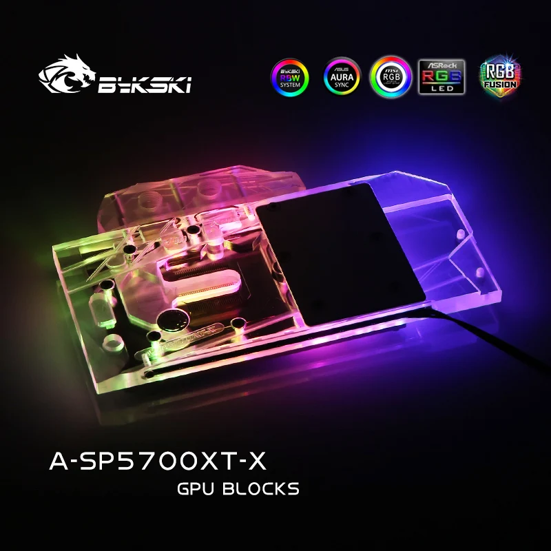 Водяной блок Bykski для Sapphire RX 5700 XT Pulse MSI RX5700XT MECH/EVOKE / AMD GPU Card с полным покрытием