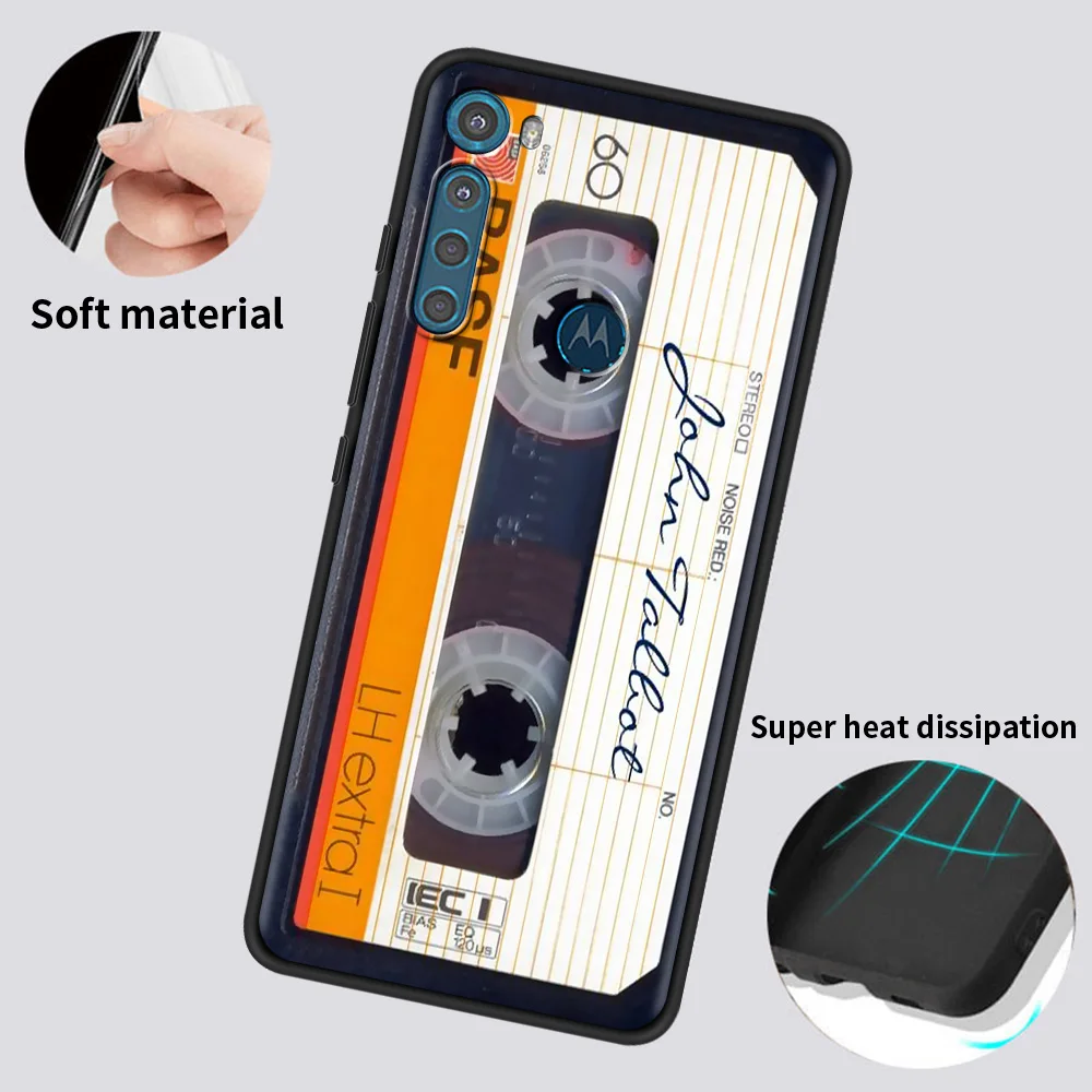 Vintage Camera Cassette Battery Phone Case For Moto One Fusion Plus G30 G9 Play G8 G10 Power Lite E6s G Stylus Edge 20 Pro G60