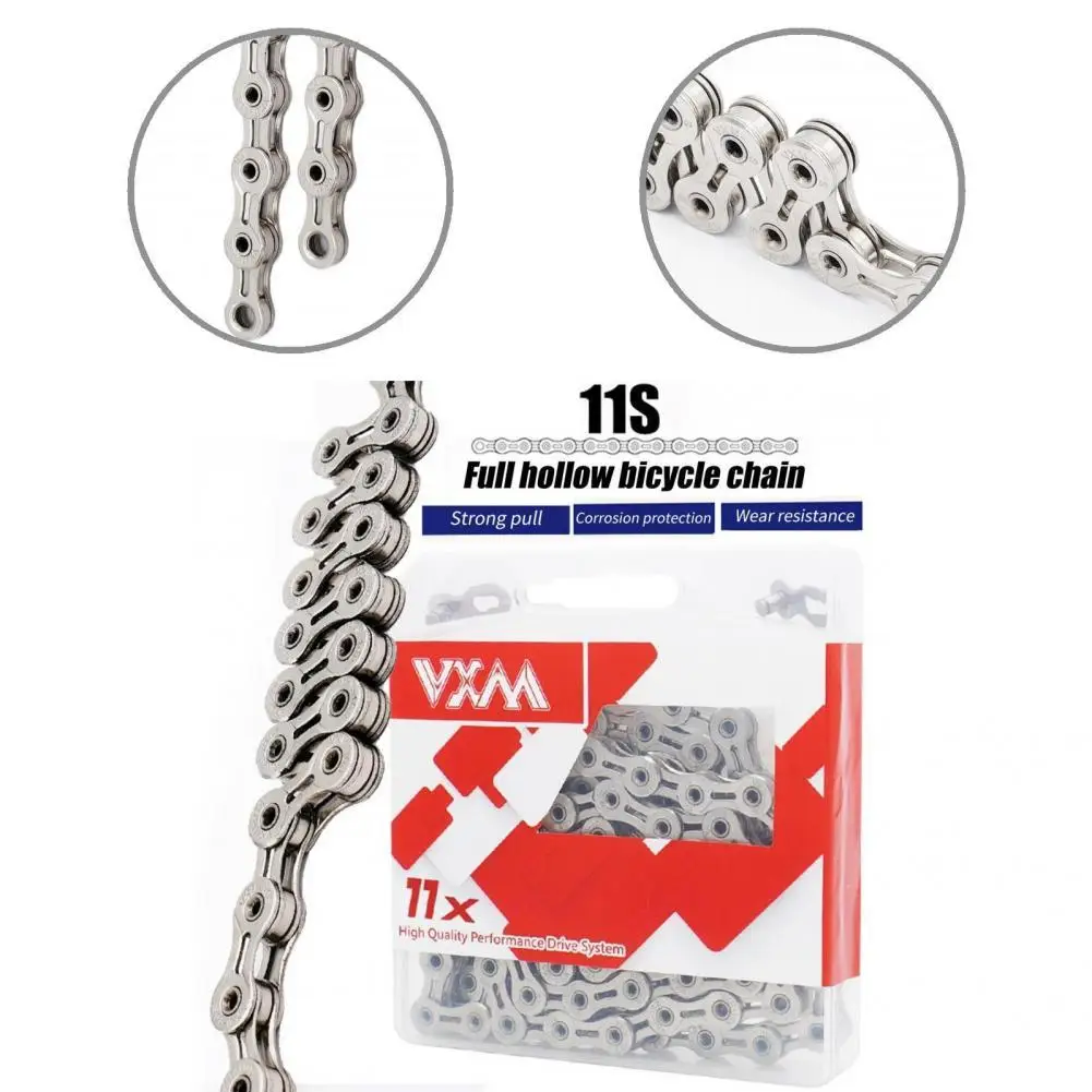 

Smooth Shifting Premium Strong Pull Force Road Bike Chain High Carbon Steel Bike Chain Stable for Riding