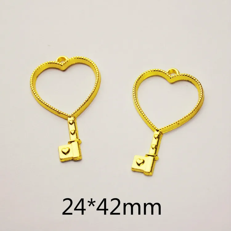 УФ-полимерный открытый ободок металлический каркас подвеска Золотое сердце