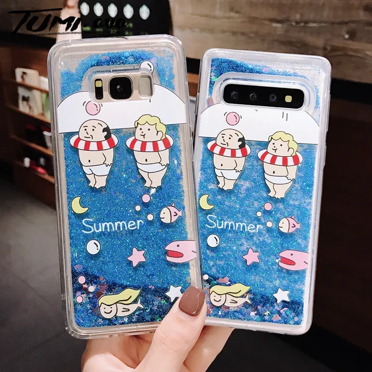 Летний Жидкий чехол с героями мультфильмов для мальчиков Samsung A50 A30 A10 M20 M10 J3 J4 J6 J8 A6