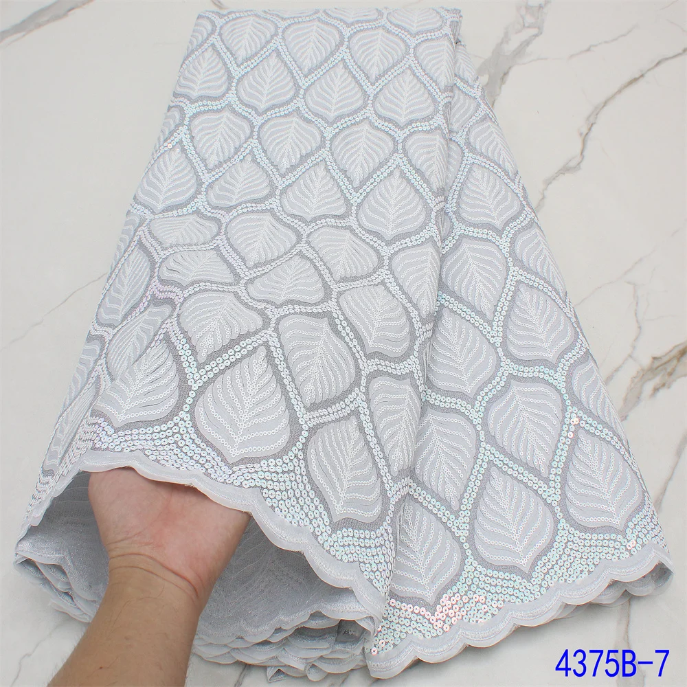 

Белое ажурное Африканское кружевное полотно 2021 высококачественное гипюровое кружево новейшая французская бархатная кружевная ткань для с...