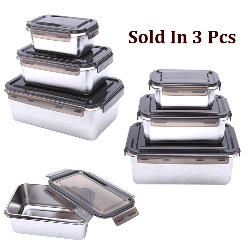 3 шт. большая коробка для хранения фруктов овощей контейнер еды Ланч бенто 316