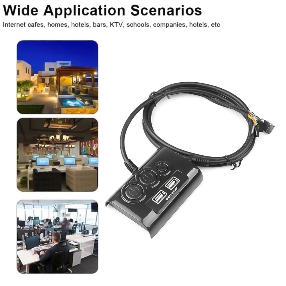 Чехол для настольного ПК кнопка включения/выключения питания с двумя USB-портами и