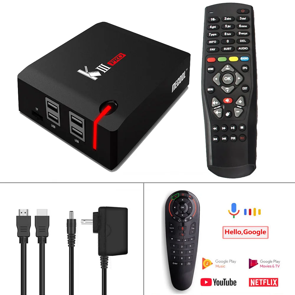 MECOOL KIII PRO DVB-S2 DVB-T2 DVB-C декодер Кода Android 7,1 ТВ коробка 3 Гб оперативной памяти, 16 Гб встроенной памяти, K3 Pro Amlogic S912 Octa Core 64bit 4K комбинированный набор компьютерной приставки к телевизору - Цвет: Add G30 RC