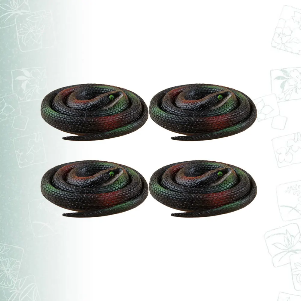 Искусственные резиновые змеи 4 шт. реквизит для вечевечерние розыгрыша