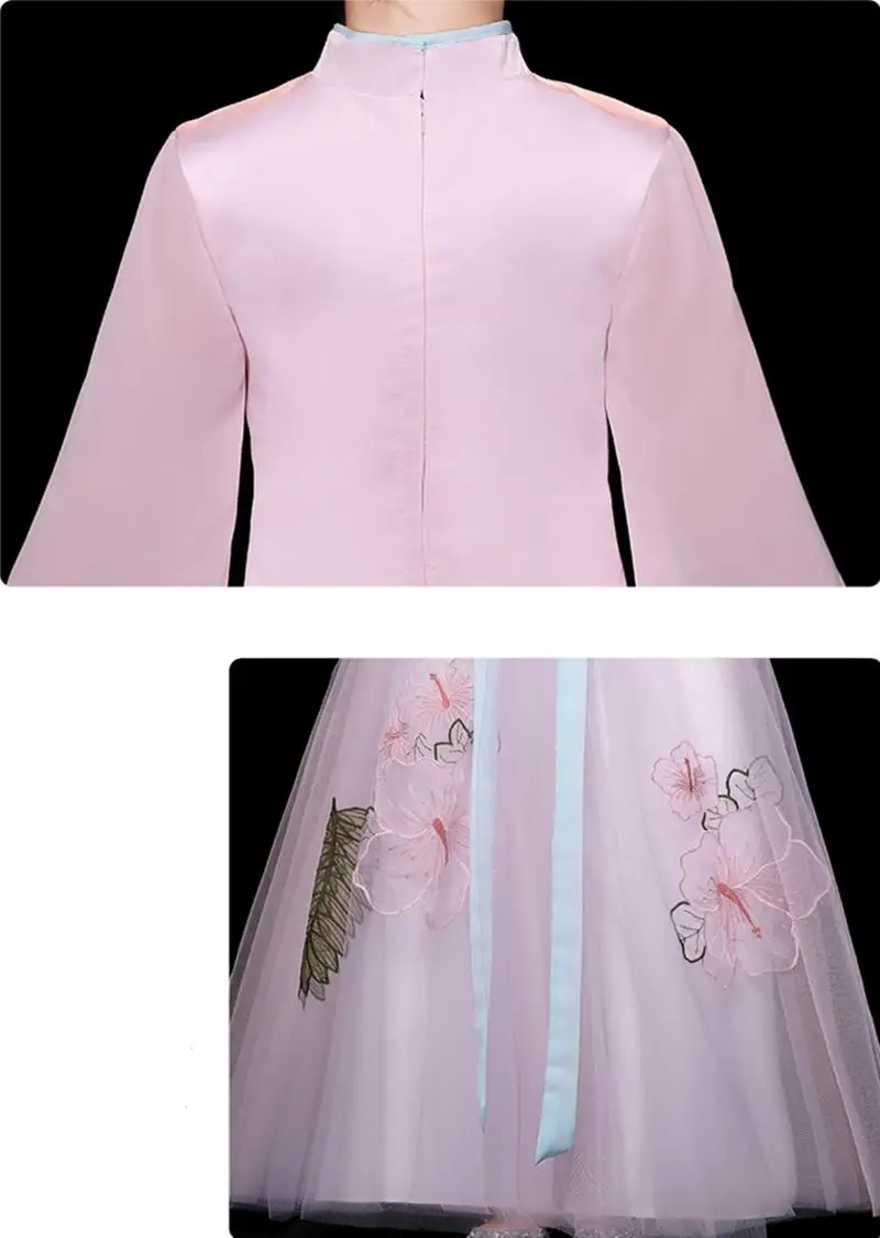 Комплект одежды для мамы и дочки, Qipao Hanfu/ г. Весеннее розовое платье комплект из 2 предметов: топ+ юбка одинаковые комплекты для семьи J57