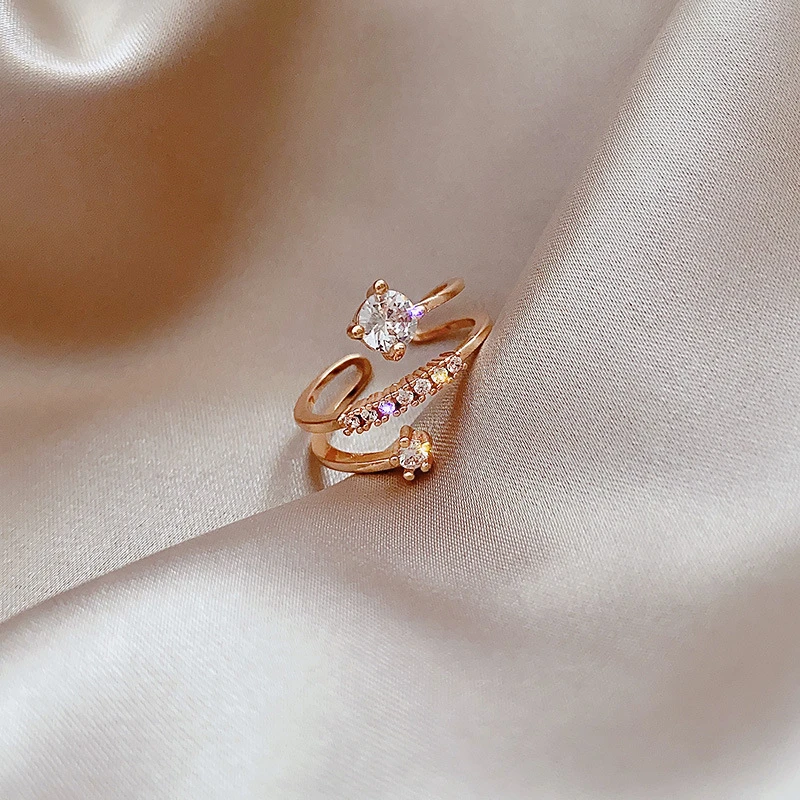 

Bacolod Adjustable Rose Gold Silver Color Rings for Women 2020 Fashion Wedding Engagement Birthday Jewelry Crystal Pearls Ring