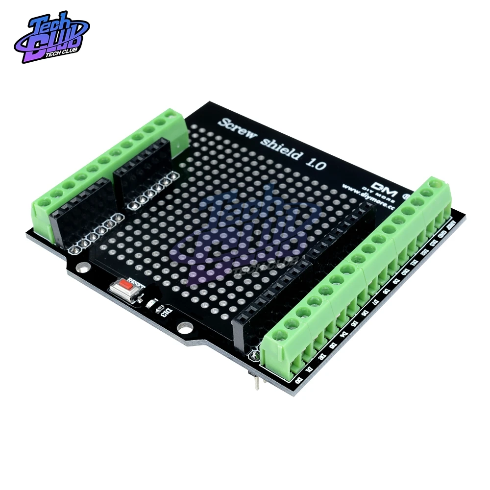 Винтовой щит Proto для Arduino кнопка сброса открытого исходного кода