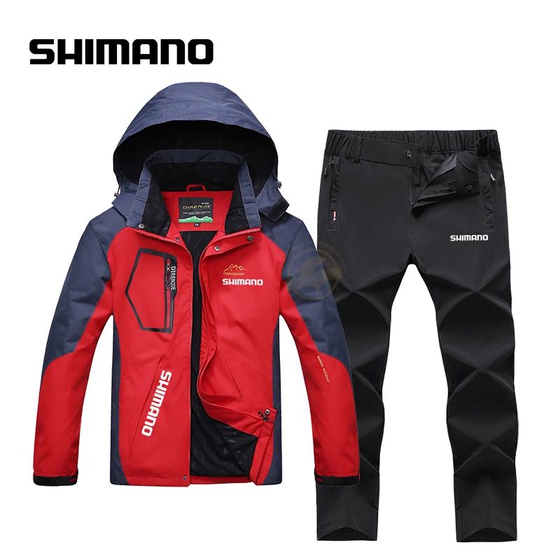 

SHIMANO Men's Autumn Winter Fishing Clothing Waterproof Windproof Breathable Fishing Suits Outdoor Hiking Fishing Set Jackets