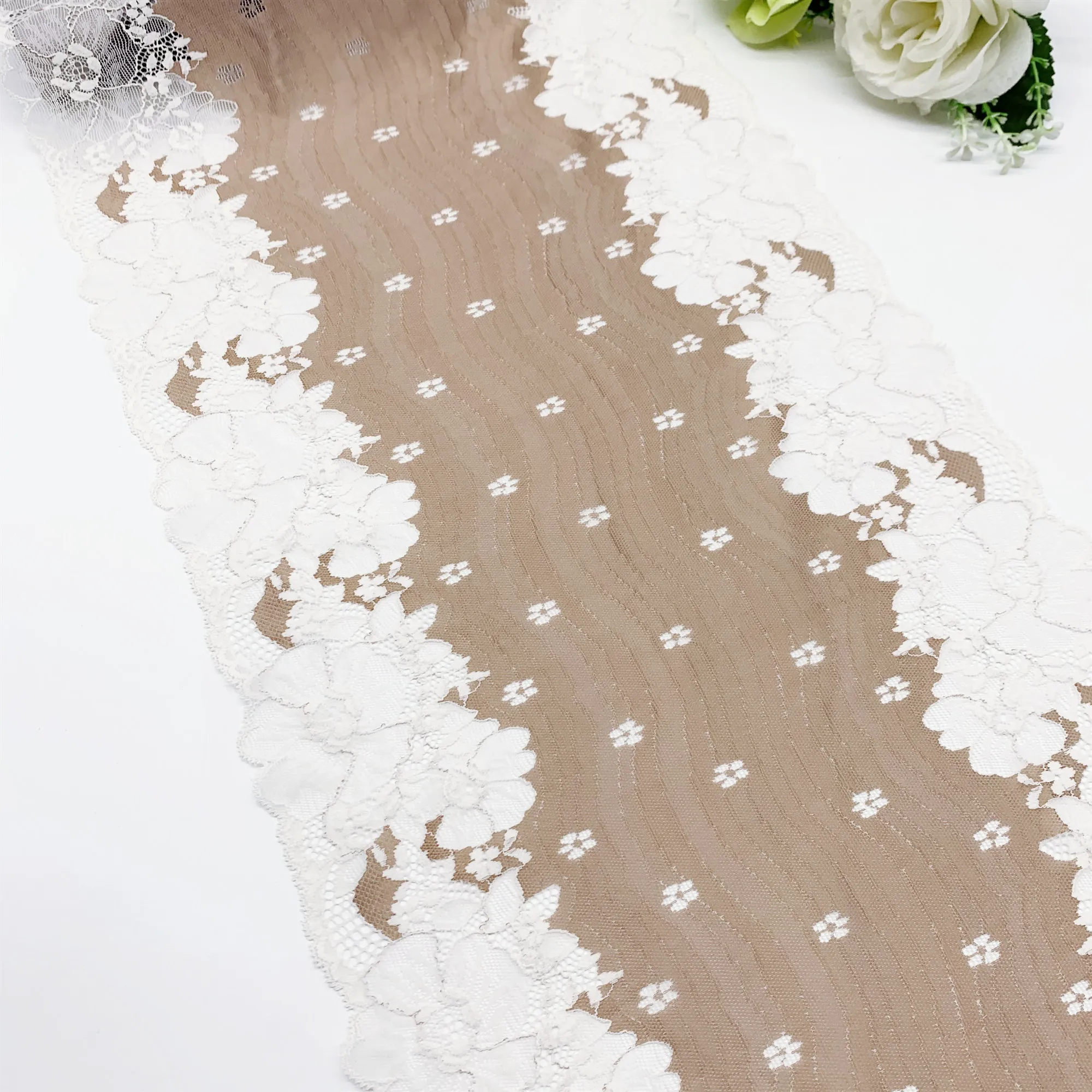 3 года/лот ширина 29 см эластичная кружевная отделка светло коричневый для одежды