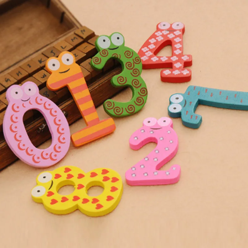 

Number Wooden Fridge Magnets Refrigerator Magnets Souvenir Bright Colors Home Decor Kitchen Gadgets Best Birthday Gift for Kids