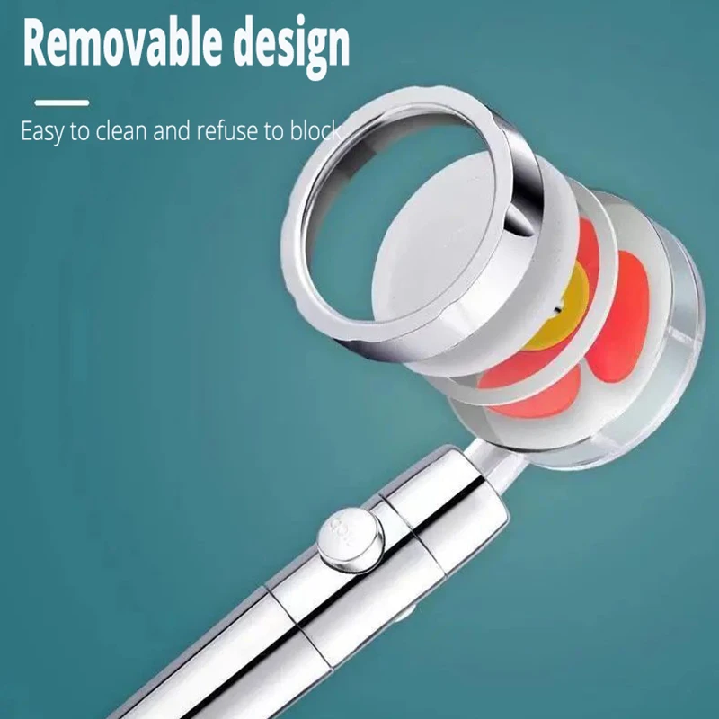 

Rainfall Shower Head High Pressure 360 Rotated Water Saving Spray Shower Head Bathroom Hand-held Pressurized Nozzle Shower Head